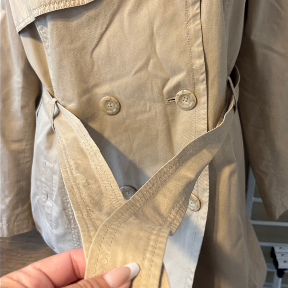 Old Navy Khaki Trench Coat - Picture 6 of 8